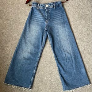 Zara girls 11-12 marine culottes wide leg jeans